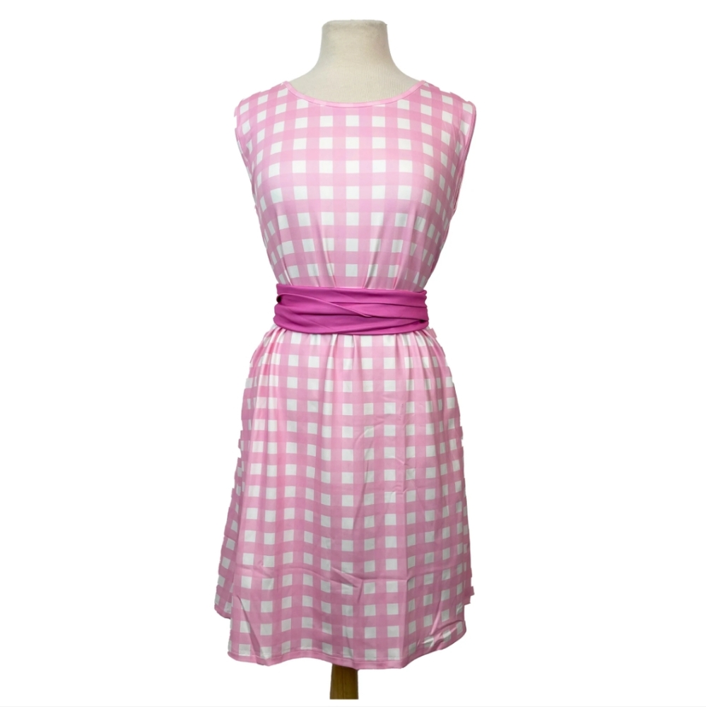 Kay Pop Studio Pink Gingham Barbie Dress